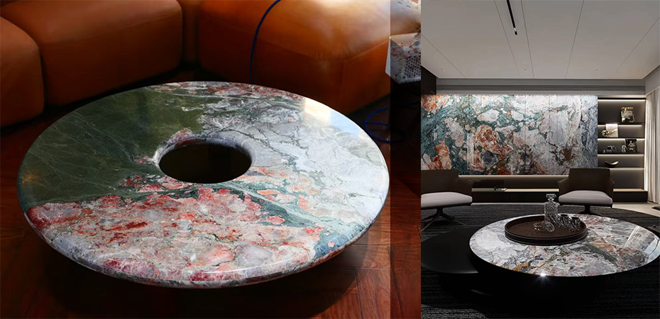 Four Seasons Green Marble Coffee Tables