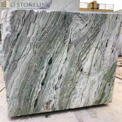 Raggio Verde marble block