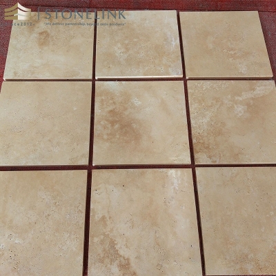 Cross cut Italian classic travertine