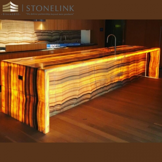 Wood onyx kitchen countertop
