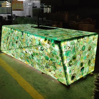 Green agate countertop