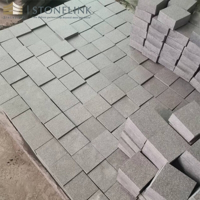 Hebei Black granite honed cobble stone